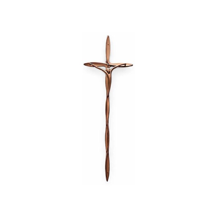 ALUMINUM HELICAL CRUCIFIX FOR FUNERAL CASKET - CR3002