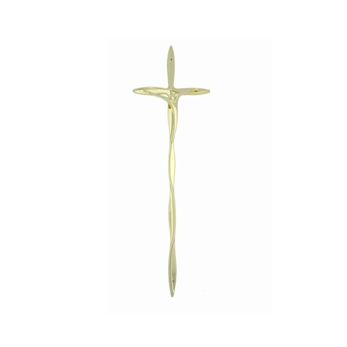 ALUMINUM HELICAL CRUCIFIX FOR FUNERAL CASKET - CR3002