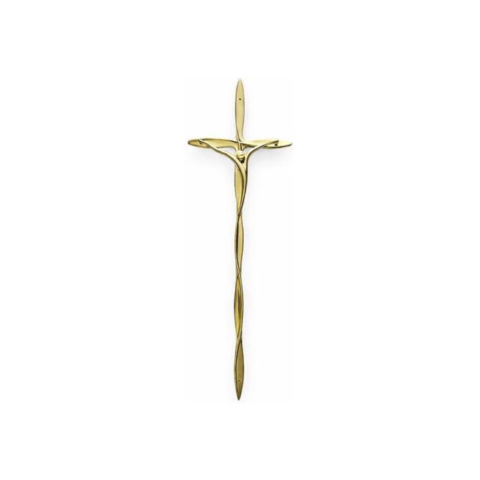 ALUMINUM HELICAL CRUCIFIX FOR FUNERAL CASKET - CR3002