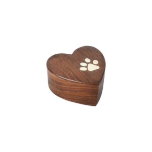 Urna commemorativa in legno per uccelli, pappagalli a cuore